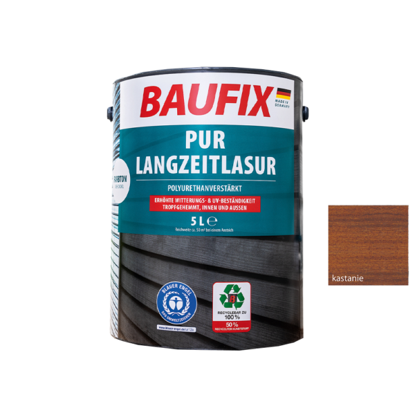 4014505084829-1 Baufix PUR Langzeitlasur kastanie 5L 2er – Set