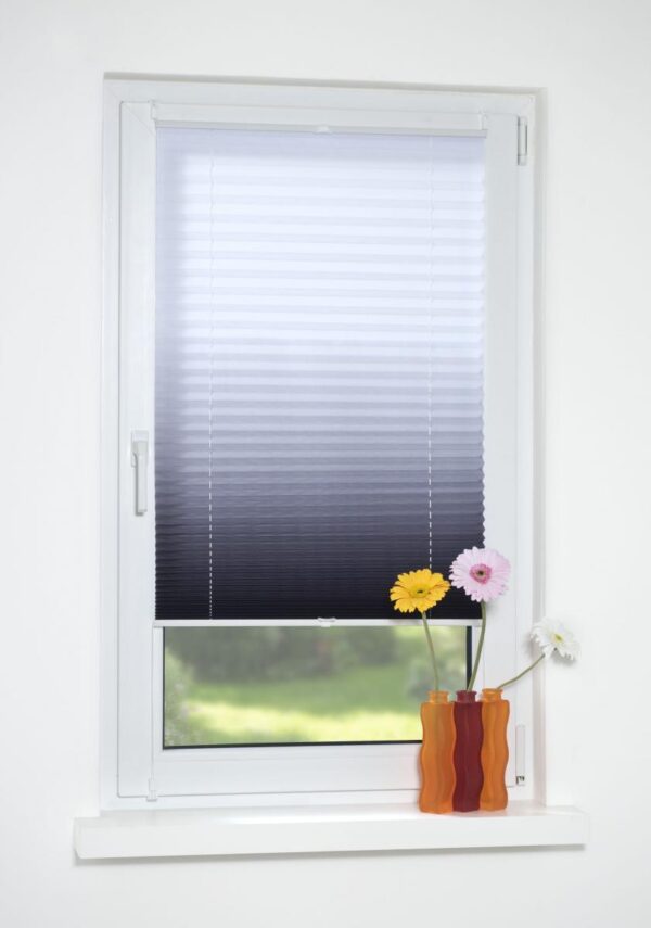 Bella Casa Klemmfix – Plissee verspannt, 90 x 130 cm, farbverlauf grau