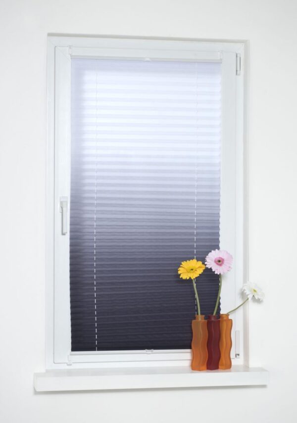 Bella Casa Klemmfix – Plissee verspannt, 90 x 130 cm, farbverlauf grau