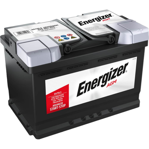 Energizer Premium AGM 570901076I182 Batterie, EA70 – L3 12 V 70 Ah 760 A