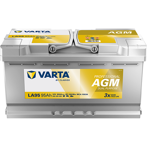 BVD VARTA Professional AGM LA95 Batterie 840095085K312, LA95, 12 V, 95 Ah, 850 A