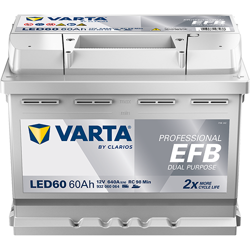 BVD VARTA Professional EFB LED60 Batterie 932060064K312, LED 60, 12 V, 60 Ah, 640 A