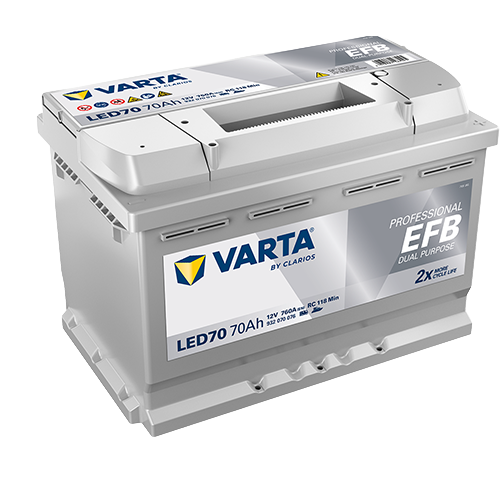 BVD VARTA Professional EFB LED70 Batterie 932070076K312, LED70, 12 V, 70 Ah, 760 A