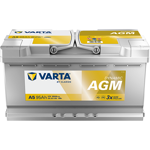 BVD VARTA Dynamic AGM A5 Batterie 595901085K262, A5, 12 V, 95 Ah, 850 A