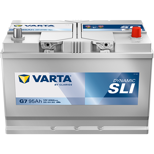 BVD VARTA Dynamic SLI G7 Batterie 595404083K262, G7, 12 V, 95 Ah, 830 A