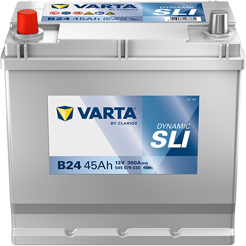 BVD VARTA Dynamic SLI B24 Batterie 545079030K262, B24, 12 V, 45 Ah, 300 A