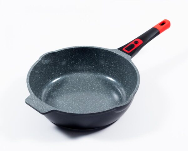 4019256018222-2 King Click – Grip Bratpfanne Aluguss mit Keramikbeschichtung Ø24cm mit Glasdeckel