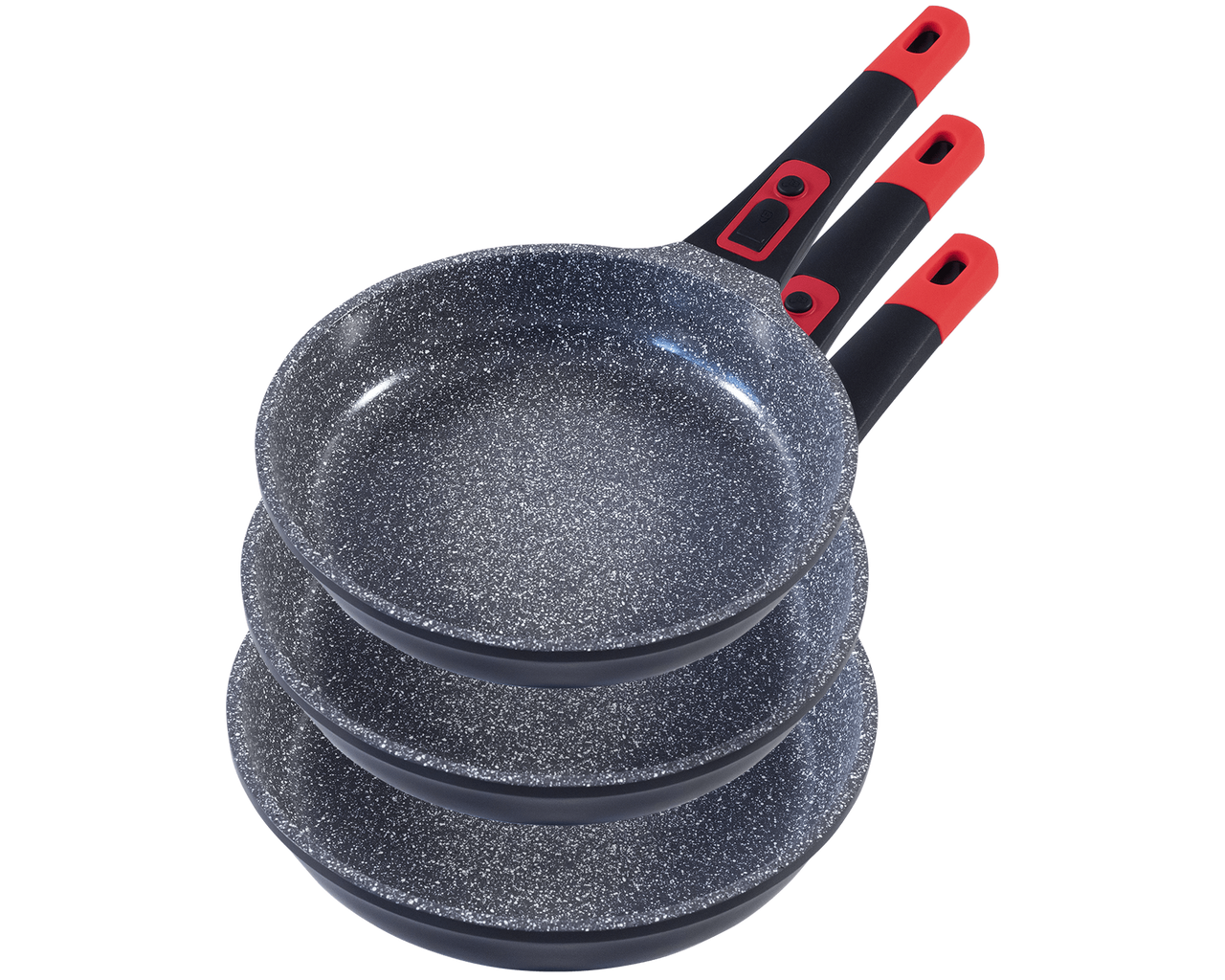 King 3tlg. Bratpfannenset« CLICK – GRIP, Induktion, 20+24+28cm