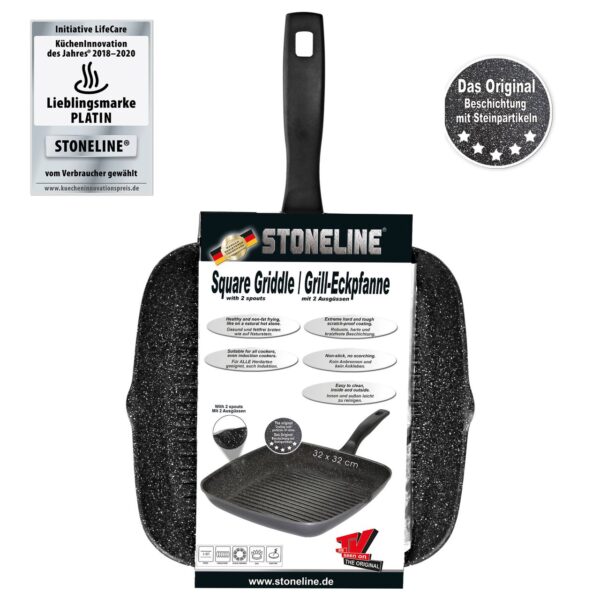 STONELINE® Grillpfanne mit 2 Ausgüssen