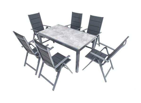 bellavista® Home & Garden 7tlg. Aluminium-Dining – Set GRANADA, ca. 150/250 x 90 x 75 cm