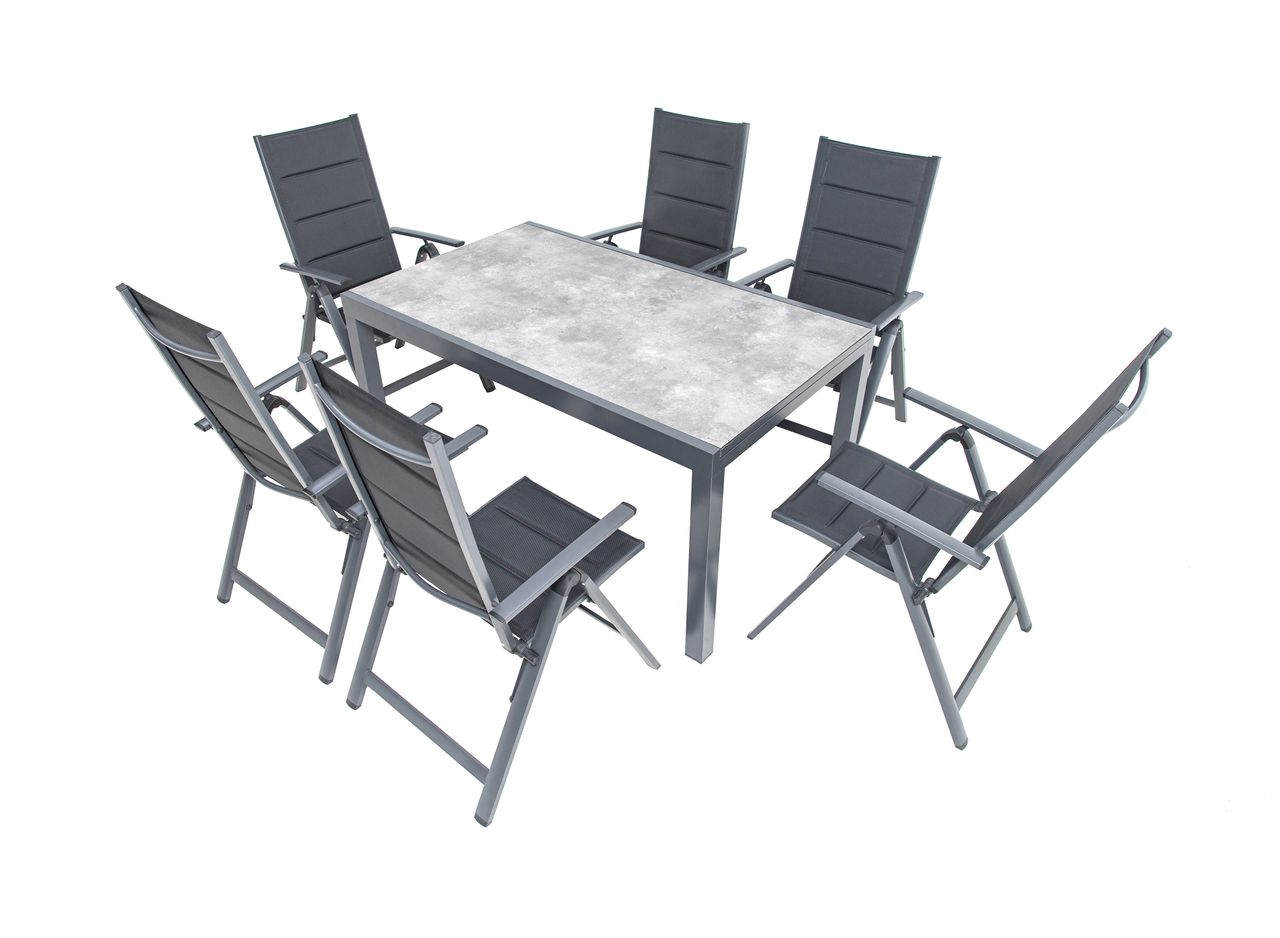 bellavista® Home & Garden 7tlg. Aluminium-Dining – Set GRANADA, ca. 150/250 x 90 x 75 cm