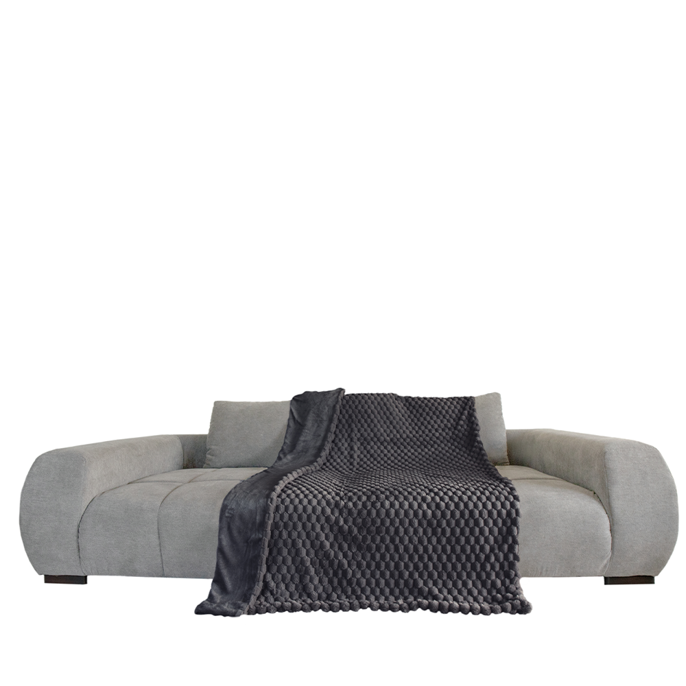 BELLA CASA Luxus Pelzimitatdecke “Rabbit Dots”