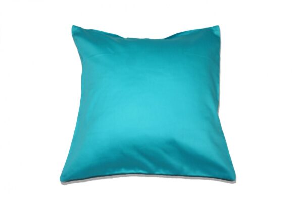 4024008025410-1 Kinzler Baumwoll – Satin Kissenhülle Uni 2x 40/40 cm, farbe aqua