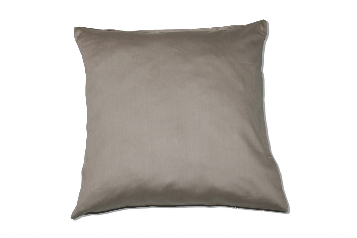 Kinzler Baumwoll – Satin Kissenhülle Uni 2x 40/40 cm, farbe grau