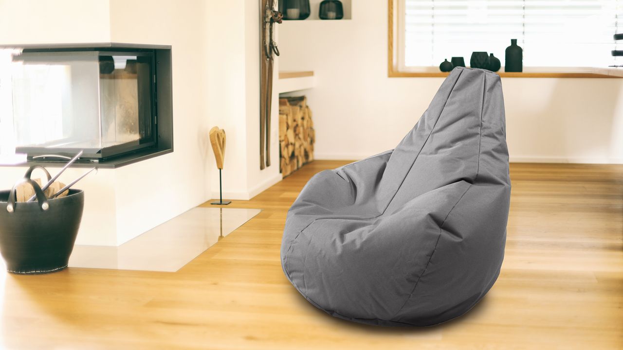 Kinzler Outdoorfähiger Sitzsack Gamer, ca. 100 x 100 cm, Farbe:Anthrazit