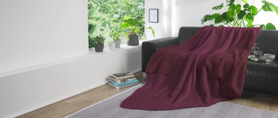 Kinzler Mikrofaser Wohndecke Flanell + Sherpa