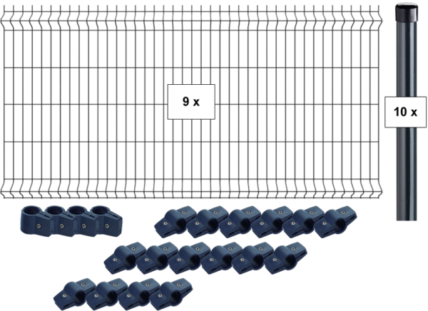 4024785404330-1 TETZNER & JENTZSCH Zaunkomplettset – "STRATTON 7"