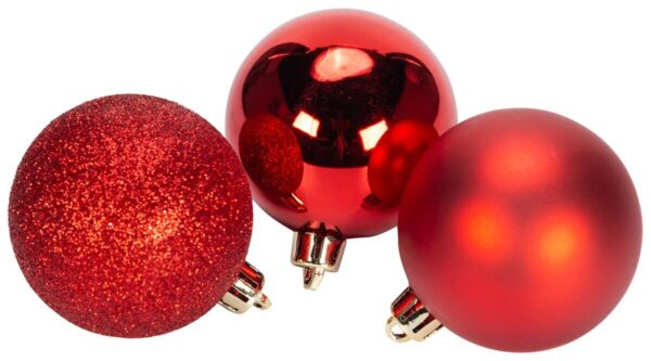 POCOline Weihnachtskugelset rot D: ca. 6 cm