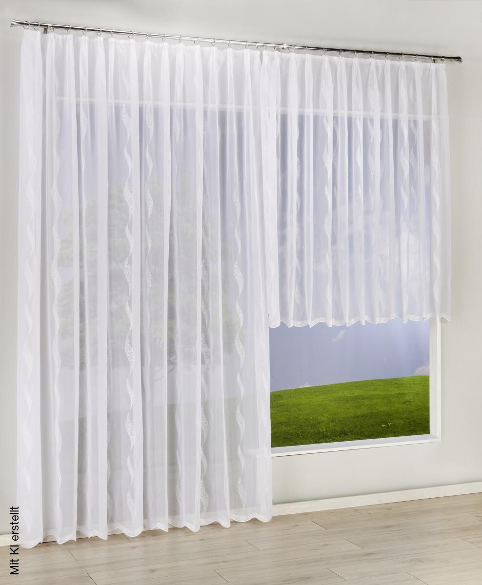 POCOline Fertigstore Sally weiß B/L: ca. 450x145 cm