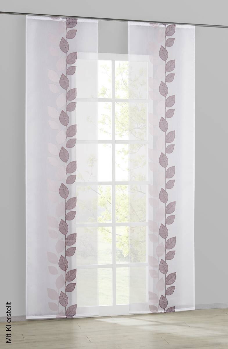 POCOline Schiebevorhang Pantheon rosé B/L: ca. 60x245 cm