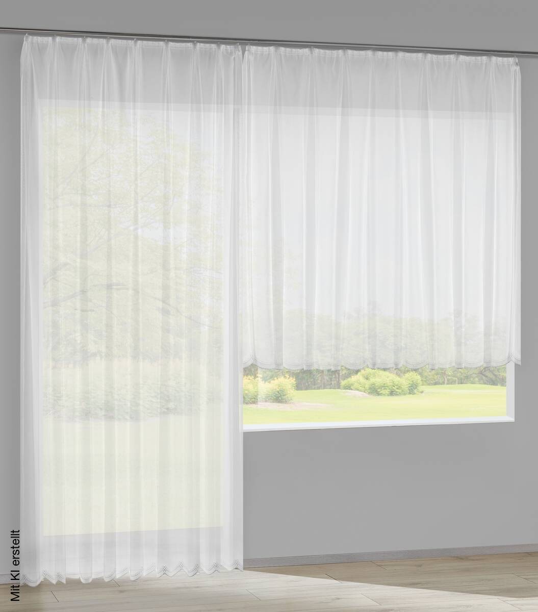 POCOline Fertigstore Mara weiß B/L: ca. 450x145 cm