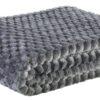 Wohndecke Wabe anthrazit Polyester B/L: ca. 150x200 cm