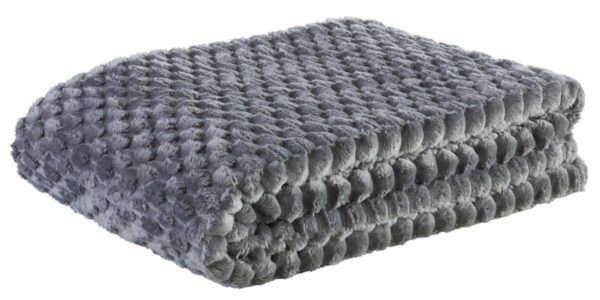 Wohndecke Wabe anthrazit Polyester B/L: ca. 150x200 cm