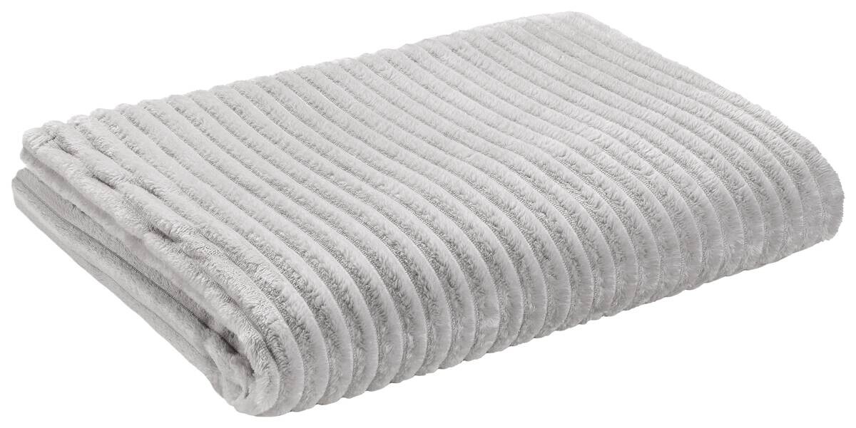 Flanelldecke silber Polyester B/L: ca. 140x180 cm
