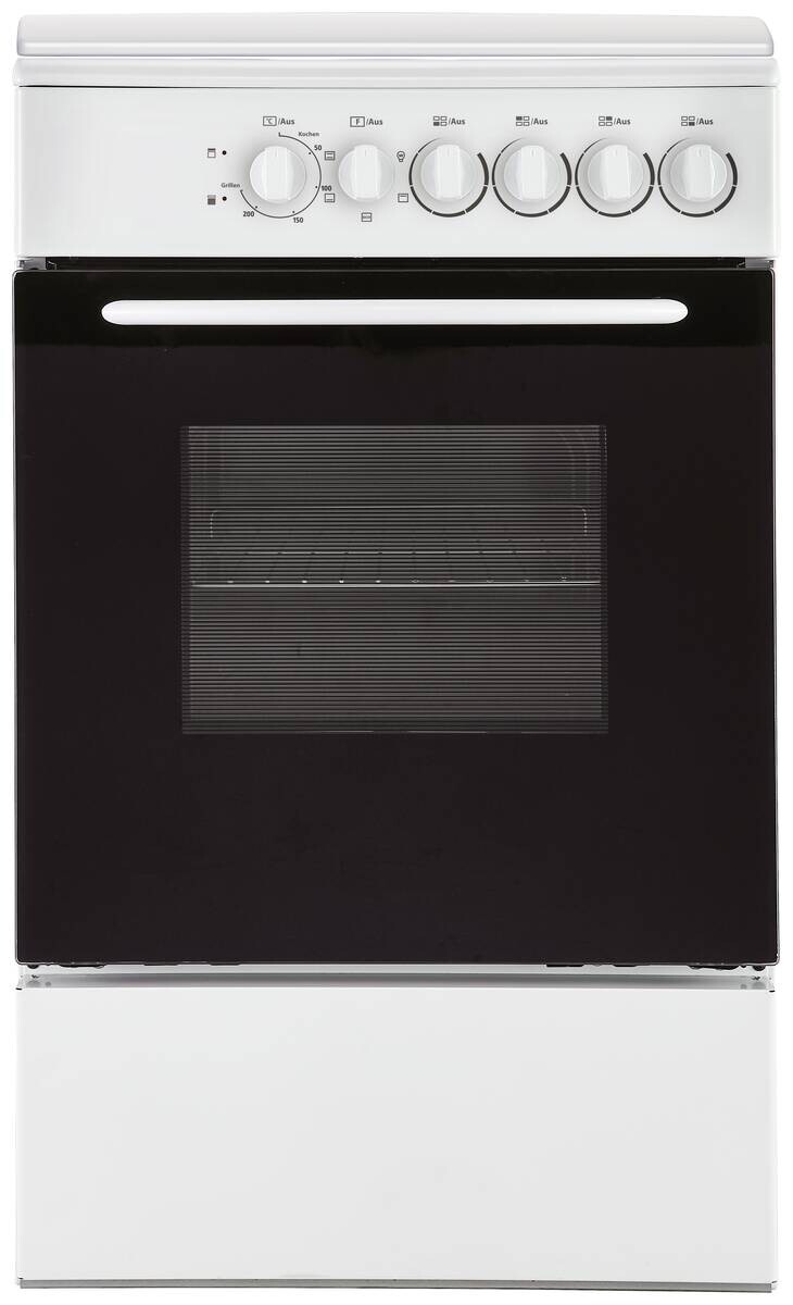 POCOline Standherd 50cm mit Massekochfeld EH-50KPD49 weiß B/H/T: ca. 49,5x86,5x64,6 cm