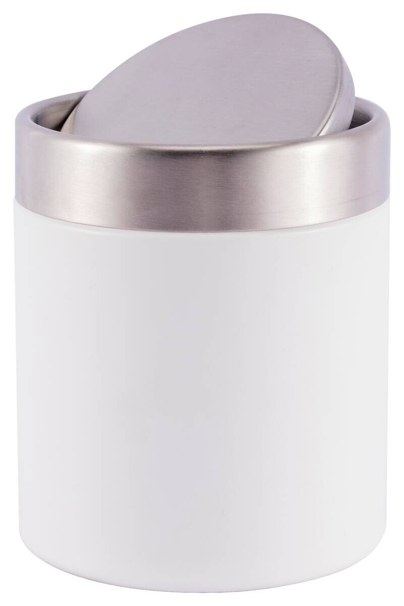 Kosmetikeimer weiß Edelstahl ca. 1,58 l