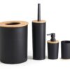 Sensation Bad-Set schwarz natur Bambus Kunststoff