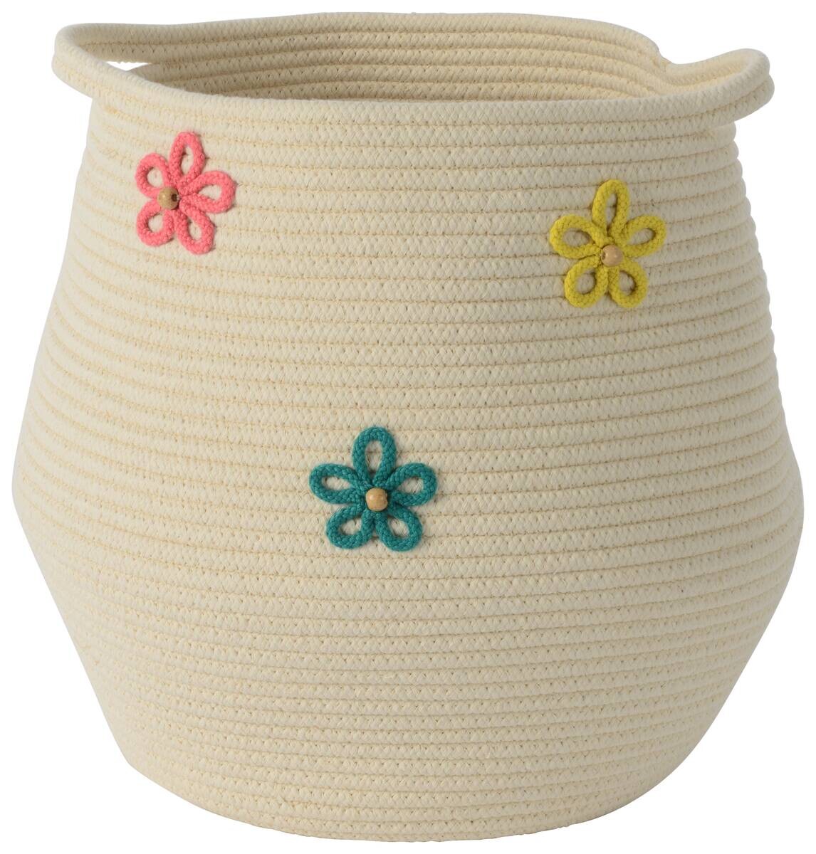 POCOline Korb creme Baumwolle H/D: ca. 38x40 cm