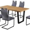 Tischgruppe Miami Eiche Nachbildung grau B/H/T: ca. 160x76x90 cm Tischgruppe Miami Eiche Nachbildung grau B/H/T: ca. 160x76x90 cm