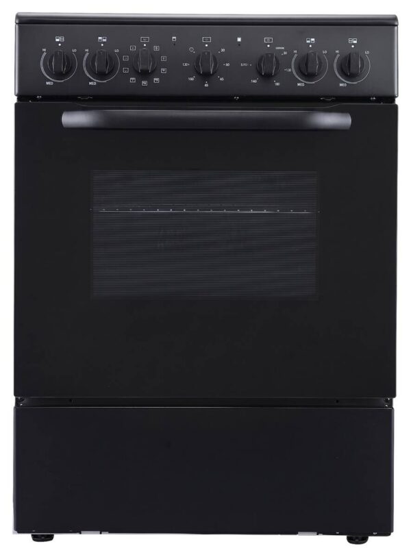 POCOline Standherd 60cm mit Glaskeramikkochfeld EH60GLK65B schwarz B/H/T: ca. 60x83x65 cm