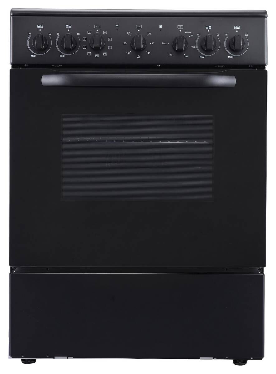 POCOline Standherd 60cm mit Glaskeramikkochfeld EH60GLK65B schwarz B/H/T: ca. 60x83x65 cm