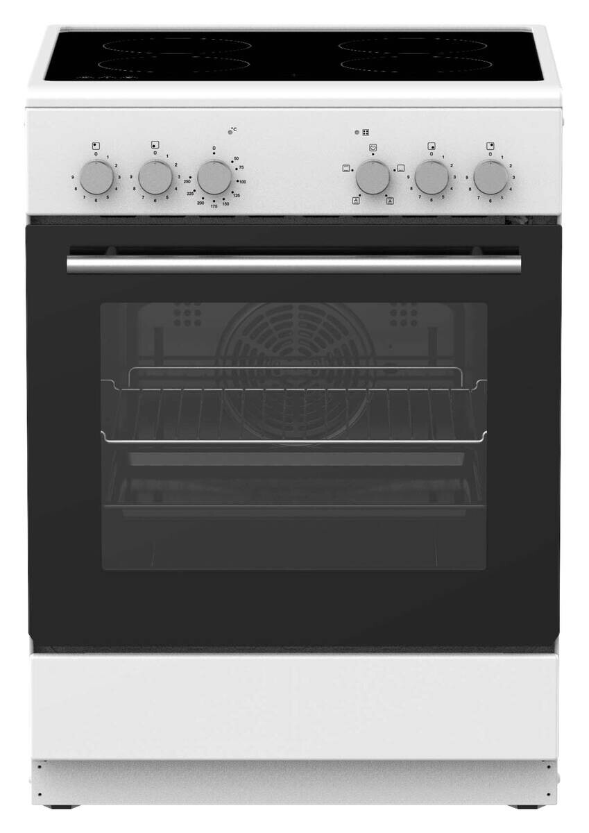POCOline Standherd 60cm mit Induktionskochfeld IK60GLKW70 weiß B/H/T: ca. 60x83x65 cm