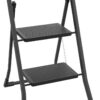 Axentia Klapptritt schwarz Stahl B/H/L: ca. 53x80,5x46,5 cm