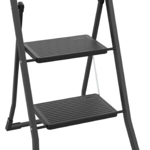 Axentia Klapptritt schwarz Stahl B/H/L: ca. 53x80,5x46,5 cm