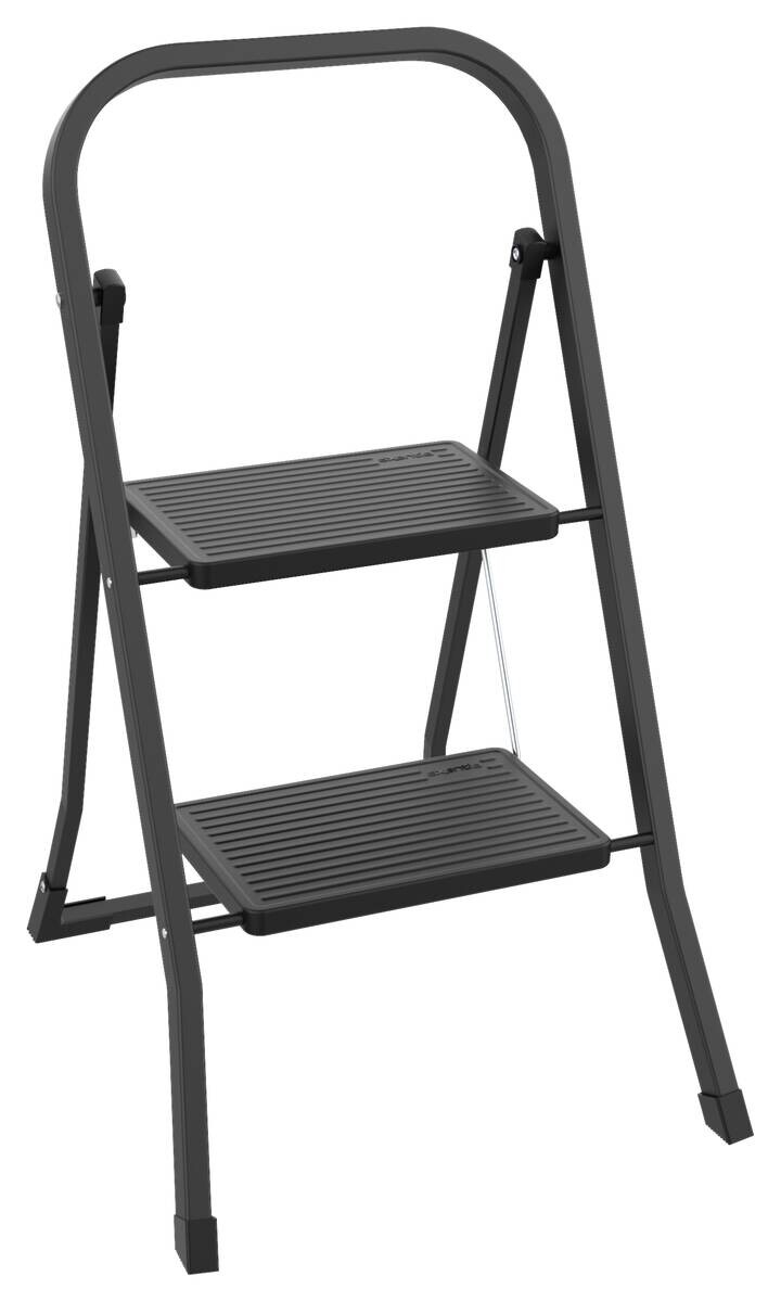 Axentia Klapptritt schwarz Stahl B/H/L: ca. 53x80,5x46,5 cm