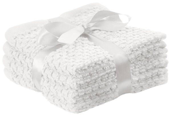 POCOline Seiftuch Popcorn weiß Baumwolle B/L: ca. 30x30 cm