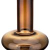 Vase braun Glas H/D: ca. 17,5x13,5 cm
