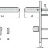 Basi Kurzschild – Drücker – Garnitur – ZB 3800 – Edelstahl – Lochung: Profilzylinder