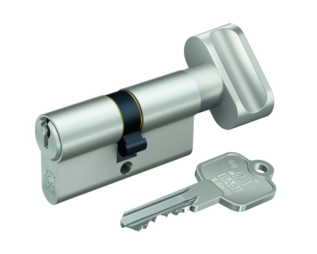 Basi Profil – Knaufzylinder – V50 30/30 mm – Verschiedenschließend