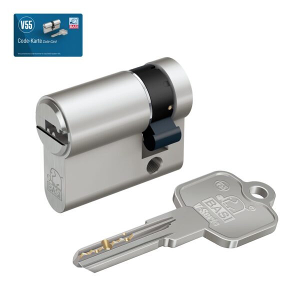 Basi Profil – Halbzylinder – V55 10/30 mm – Verschiedenschließend