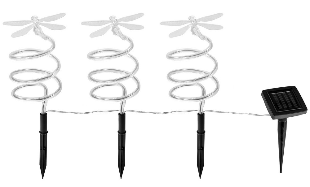 I-GLOW LED – Solar – Gartenstecker “Spirale” – 3er – Set