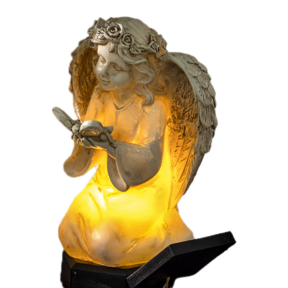 I-GLOW LED Solar Engel – Hockend