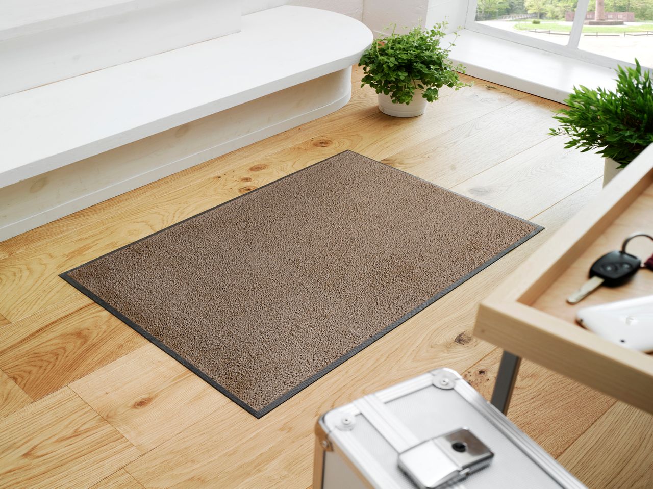 Fuma Rutschfeste Fußmatte Taupe 75 x 50 cm