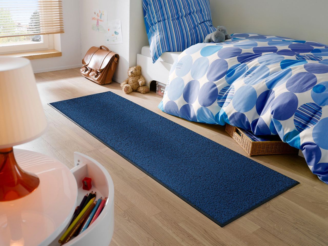 Fuma Rutschfeste Fußmatte Navy 180 x 60 cm