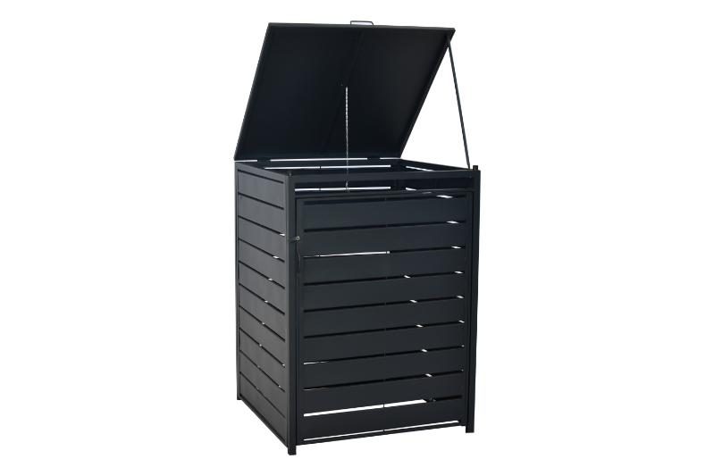 Merxx Mülltonnenabdeckung Basis klein Aluminium mit Stahl