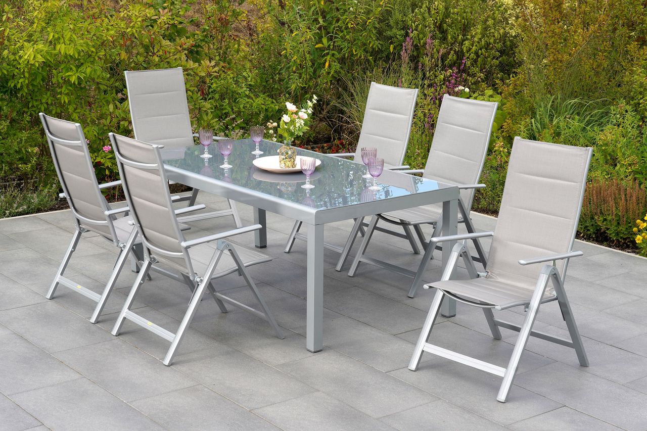 Merxx Taviano Set 7tlg. Tisch 190×100 cm Halbrundprofil